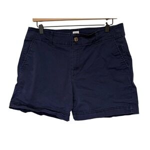 GAP City Shorts Womens 10 Navy Blue Chino Casual Everyday Wear 5.5"